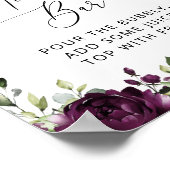 Purple Flowers, Plum Flowers, Boho, Momosa Bar Poster (Hoek)