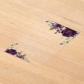 Purple Flowers, Plum Flowers, Boho, Sweet 16 Acryl Uitnodigingen (Laagn)