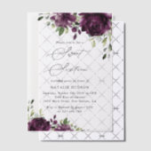Purple Flowers, Plum Flowers, Boho, Sweet 16 Vellum Uitnodigingen (Offset (Uitnodiging))
