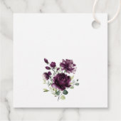 Purple Flowers, Plum Flowers, Boho, Vrijgezellenfe Bedankjes Labels (Achterkant)