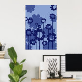 Purple Flowers Poster (Thuiskantoor)