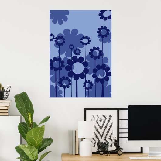 Purple Flowers Poster (Thuiskantoor)