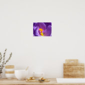 Purple Flowers print Blue Crocus Print Decor (Keuken)