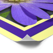 Purple Flowers print Blue Daisies Art Poster (Hoek)