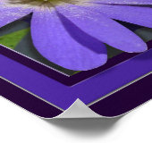 Purple Flowers print Blue Daisies Art Poster (Hoek)