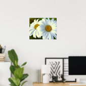 Purple Flowers Print Classic Daisies Poster Print (Thuiskantoor)