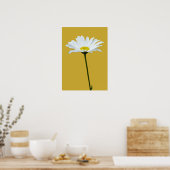 Purple Flowers Print Classic Daisies Poster Print (Keuken)