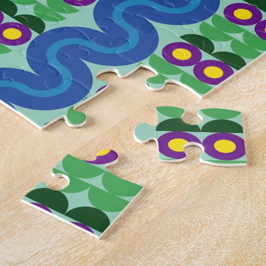 Purple Flowers - Puzzle Legpuzzel (Zijkant)