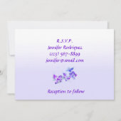 Purple Flowers Quinceanera Uitnodiging (Achterkant)