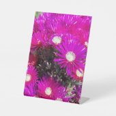 Purple Flowers Reclamebord Met Voetstuk (Voorkant)