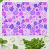 Purple Flowers retro Theedoek (Gevouwen)