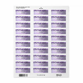Purple Flowers Return Address Label (Full Sheet)