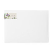 Purple Flowers Romantic pre-Geadresseerde Terugkee (Voorkant)