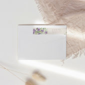 Purple Flowers Romantic pre-Geadresseerde Terugkee