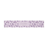Purple Flowers Romantic Script Calligraphy Uitnodigingen Wikkel (Vlak)