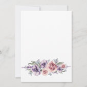 Purple Flowers Romantisch Save the Date (Achterkant)