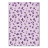 Purple Flowers Romantisch Script Opvouwbare naam K Kaart (Achterkant)