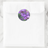 Purple Flowers Ronde Sticker (Tas)