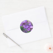 Purple Flowers Ronde Sticker (Envelop)