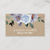 Purple Flowers Salon Hair Stylist Makeup Visitekaartje (Voorkant)