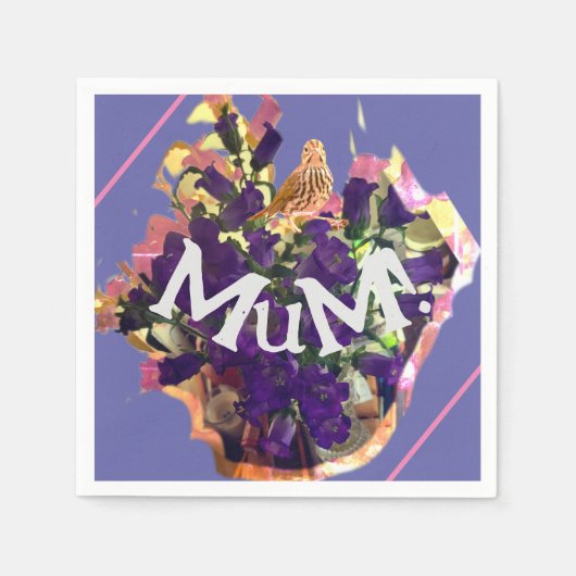 Purple Flowers Servet (Voorkant)