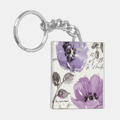Purple Flowers Sleutelhanger (Voorkant Links)