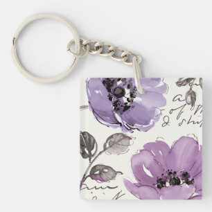 Purple Flowers Sleutelhanger