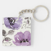 Purple Flowers Sleutelhanger (Achterkant)