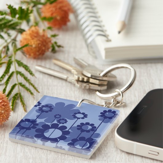 Purple Flowers Sleutelhanger (Voorkant Rechts)