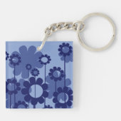 Purple Flowers Sleutelhanger (Achterkant)