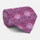 Purple Flowers Stropdas (Opgerold)