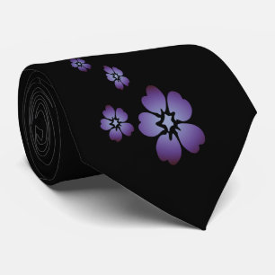Purple Flowers Stropdas