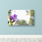 Purple Flowers Summer Natuur Fotografie Floral Canvas Afdruk (Insitu (Houten vloer))