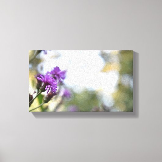 Purple Flowers Summer Natuur Fotografie Floral Canvas Afdruk (Voorkant)