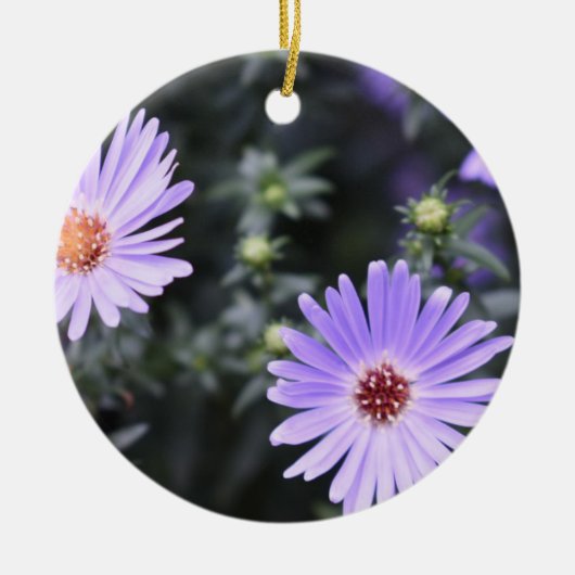 Purple Flowers Summer Natuur Fotografie Floral Keramisch Ornament (Voorkant)
