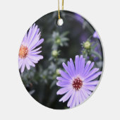 Purple Flowers Summer Natuur Fotografie Floral Keramisch Ornament (Links)