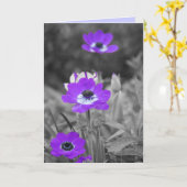 Purple Flowers Sympathcard Kaart (Gele Bloem)