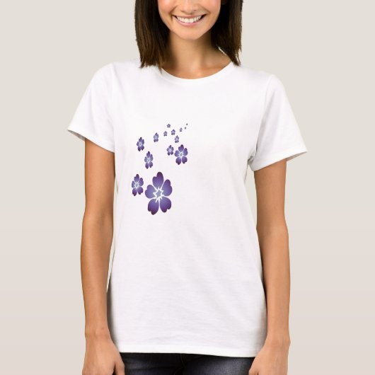 Purple Flowers T-shirt (Voorkant)