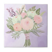 Purple Flowers Tegeltje (Voorkant)