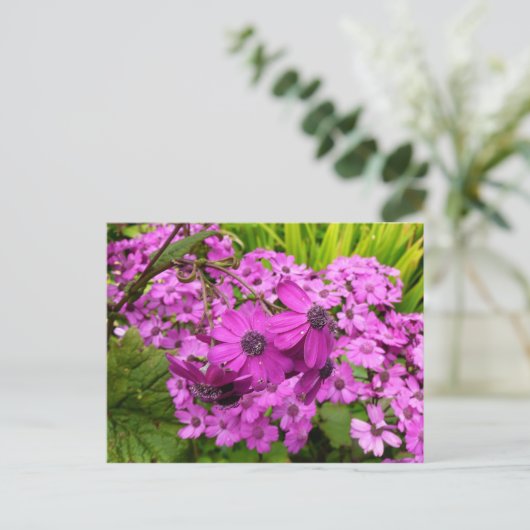 Purple Flowers uit San Francisco Briefkaart (Staand voorkant)