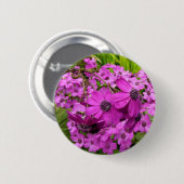 Purple Flowers uit San Francisco Ronde Button 5,7 Cm (Voorkant /achterkant)