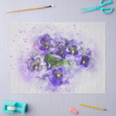 Purple Flowers Vergeet-me-nots Decoupage Tissuepapier (Craft)