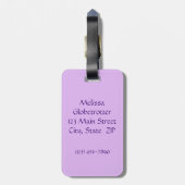 Purple Flowers Verticaal Bagagelabel (Achterkant verticaal)