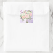 Purple Flowers Vierkante Sticker (Tas)