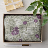 Purple Flowers Violet Background Leafy Floral Tissuepapier (Geschenk)