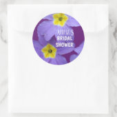 Purple Flowers Vrijgezellenfeest Sticker (Tas)