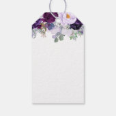Purple Flowers Waterverf Cadeaulabel (Achterkant)