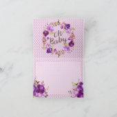 Purple Flowers Waterverf Floral Dank u Bedankkaart (Binnen)