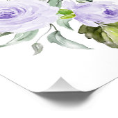 Purple Flowers, Waterverf Flowers, Genderneutrale Foto Afdruk (Hoek)