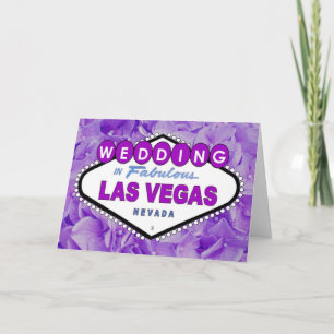 Purple Flowers WEDDING in Las Vegas Aankondiging C